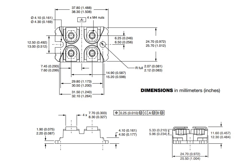 Mechanical Drawing - Vishay Semiconductors Gen 5 600V Hyperfast & Ultrafast Rectifiers